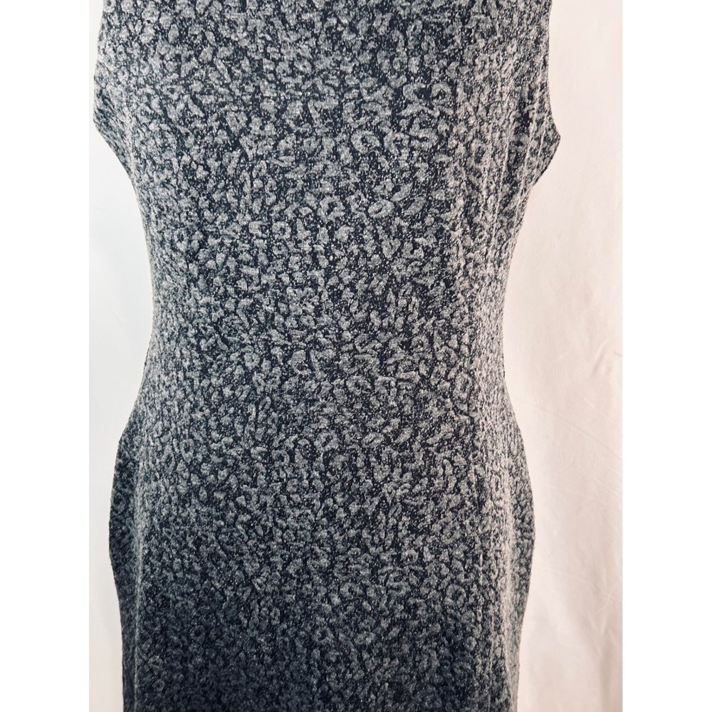 Nicole Miller New York Gray Black Animal Print Sleeveless Sheath Dress Size 8 - Picture 3 of 9